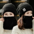 thumbnail image 5 of iHPH7 Hat and Scarf Set Knit Beanie Warm Neck Gaiter Beanie and Scarf Set Hat Scarf Skull Cap Winter Neck Warmer Black One Size, 5 of 6