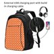 thumbnail image 2 of Easygdp Orange And White Polka Dot Mochila para Laptop de Viaje con Puerto USB, Mochila para Laptop con Puerto de Carga USB para Mujeres y Hombres, 2 of 7
