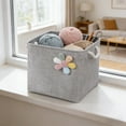 thumbnail image 5 of Foldable Storage Basket 13 Inch Cube Fabric Bin with Handles for Organizing Clothes Toys Blankets Home Decor Collapsible Bin for Shelves Closet Nursery Living Room Multiple Colors Set of 1, 5 of 5