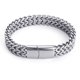 thumbnail image 1 of Pulsera de acero inoxidable con eslabones de cadena de doble hilera de 21 cm para hombre, 1 of 3