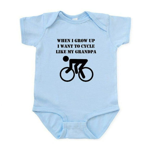 CafePress - Cycle Like My Grandpa Body Suit - Baby Light Bodysuit, Size Newborn - 24 Months