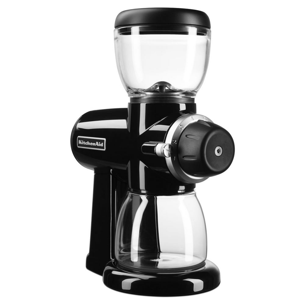 KitchenAid KCG0702OB Onyx Black 7 Ounce Burr Coffee Bean Grinder