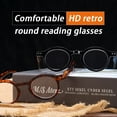 thumbnail image 3 of TERAISE Retro Round Resin Reader Glasses with Spring Hinge for Women Men,2.0x 4 Pack, 3 of 7
