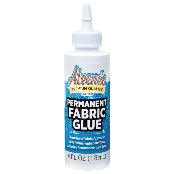 Aleene’s Permanent Fabric Glue, 4 fl oz – Machine Washable No-Sew Adhesive for Clothing, Denim, Cotton, Polyester & Fabric Crafts