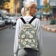 thumbnail image 7 of FORMRS Mini Backpack Purse for Women Quilted Travel Daypack Casual Shoulder Bag, Sage Green Flower Pattern, 7 of 7
