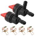 thumbnail image 4 of 2PCS 1/4 inch 90 Degree Fuel Shut Off Valve for 698181 494539 697944 35857 ma2847, 4 of 7
