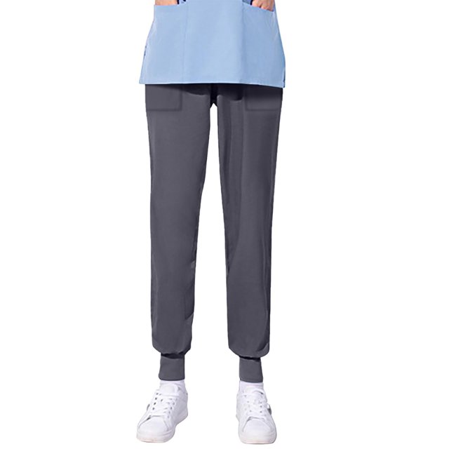 TIMIFIS Medicals Scrub Pants for Women Stretch Yoga Scrub Joggers Plus Size Nursing Pants Solid Color Four Season Loose Work Pants with Pockets - Spring/Summer