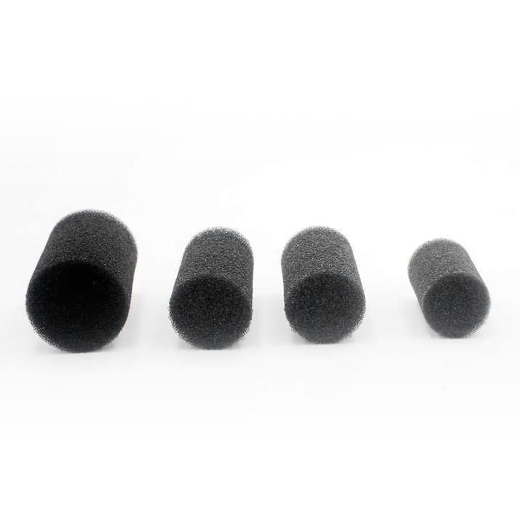 EHJRE 10 Pieces Useful Aquarium Ask Tank Filter Sponge Pad Black 4x8 Cm Hole 1.5