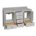 thumbnail image 4 of Nantucket 60" Double Bathroom Vanity with White Cabinet and Carrara Marble Top, 4 of 6