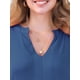 thumbnail image 5 of Vestido de verano midi con volantes en las mangas y escote en V para mujer Inspire Chic, color azul, 5 of 6