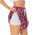 thumbnail image 3 of Lsque Orchids Flowers Printed Women's Running Shorts with Liner Pockets,Elastic Quick Dry Workout Athletic Gym Yoga Shorts,Womens High Waist Shorts-Medium, 3 of 9