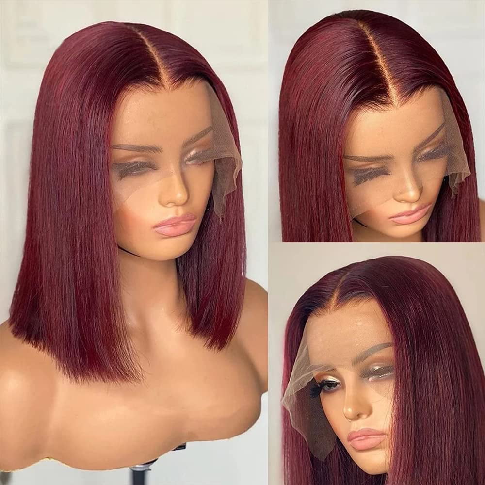 It Is A Human Hair Weave Cap HH Andi Wig,Thick Streaks Dark Wine