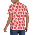 thumbnail image 2 of Picia Strawberry And Flowers Pattern Mens Polo Shirts Quick Dry Short Sleeve Golf T Shirt Performance Moisture Wicking Casual Workout Baseball T-shirt-X-Large, 2 of 7