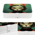 thumbnail image 4 of Cat PU Leather Necklace Organizer with Removable Compartment, Earring Holder, and Decorative Box - Portable Storage Case, 4 of 6