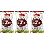 Gefen Organic Red Beets, Whole, Peeled, Cooked & Ready to Eat, 1.1lb 3 Pack