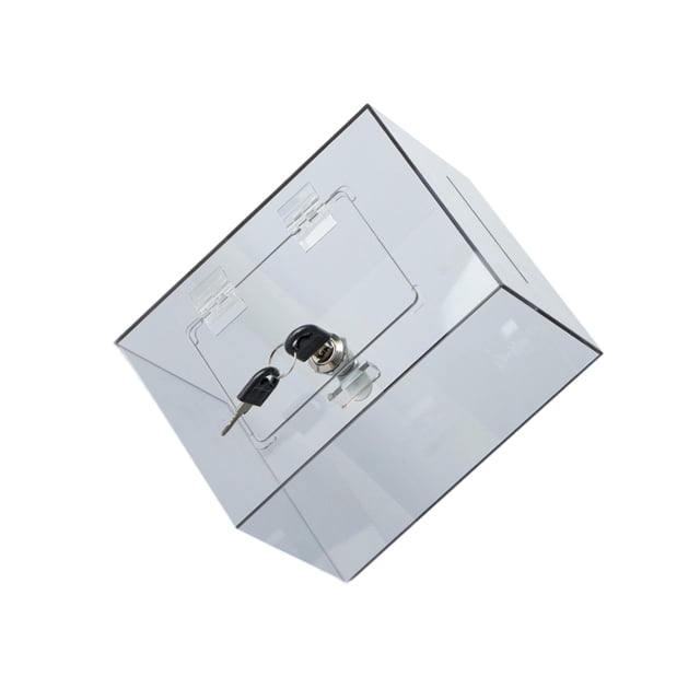 Wweixi Acrylic Money Bank Small Size Saving Box Transparent Practical Solution For Kids Savings Sturdy grey 20x15x12cm