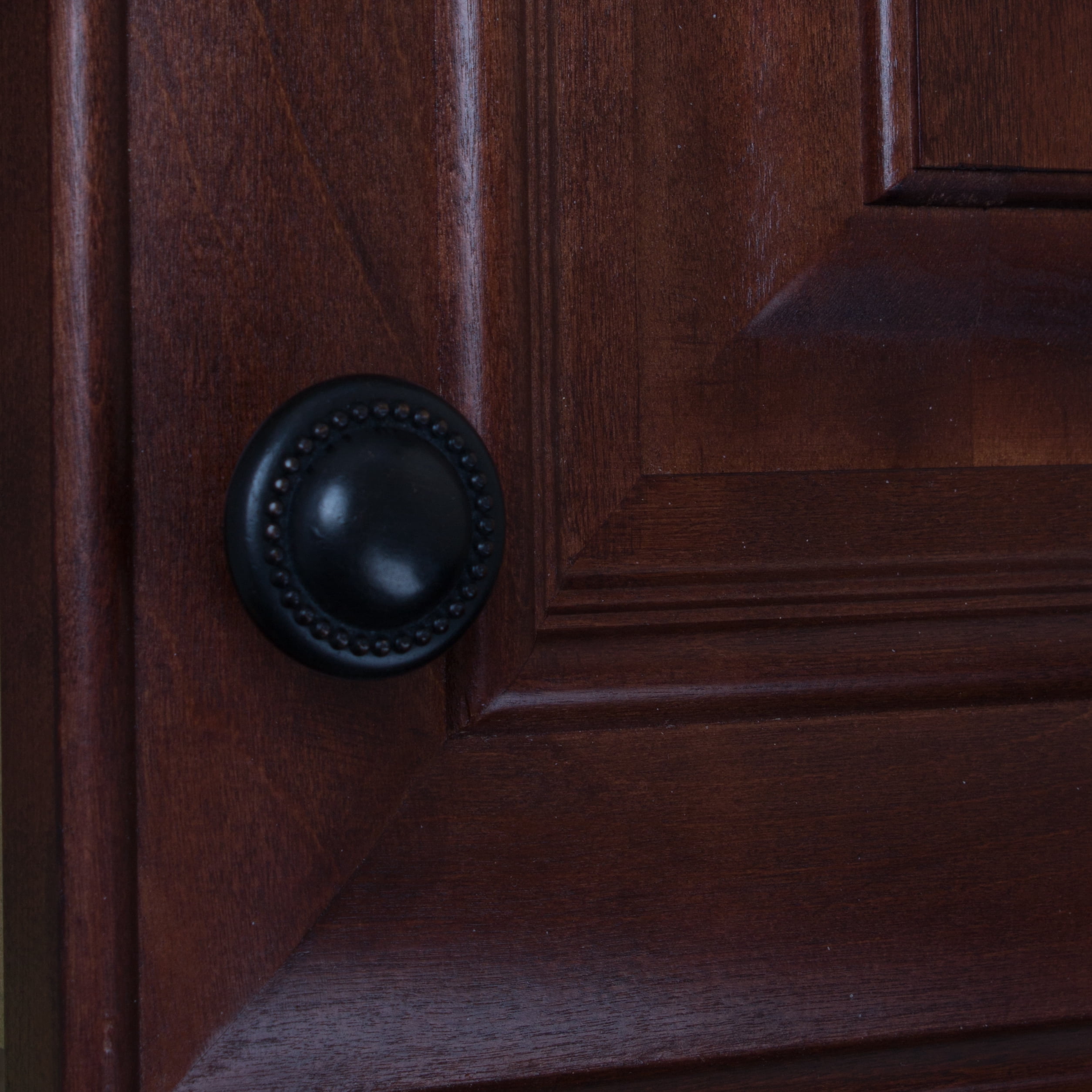 GlideRite 1.25 in. Round Beaded Cabinet Knob, Oil Rubbed Bronze