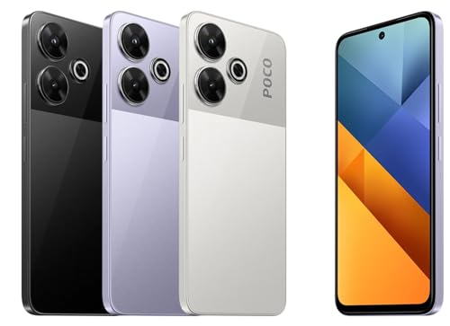 Poco M6 4G LTE GSM 108MP Triple Camera 6.79" Octa Core (Works on T-Mobile, Mint, Tello & Global) Unlocked Global ROM (256GB+8GB, Purple)
