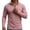 Pink, variant on Basic V-Neck Thin Solid Long-Sleeve Base Top, Light Crinkle Woven Fabric for Indoor Home Relaxation Black L