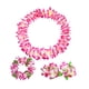 thumbnail image 3 of Conjunto de leis hawaianos, guirnalda, collar, diadema, pulseras, flores artificiales portátiles Rosa, 3 of 9