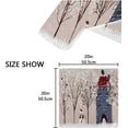 thumbnail image 4 of GZHJMY Winter Dressed Snowman Bird Tree House Cloth Napkins, Set of 1 20 x 20 Inch Soft Polyester Dinner Napkin for Family, Restaurant, Parties, Holiday Dinner, 4 of 5