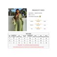 thumbnail image 6 of Biekopu Women Casual Suit, Long Sleeve Solid Color Bandage Crop Tops+Wide Leg Loose Long Pants, 6 of 6