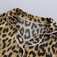 thumbnail image 4 of Conjunto de pijama de manga larga con estampado de leopardo para bebés y niños, bonito y cómodo, con top y pantalones para dormir., 4 of 6