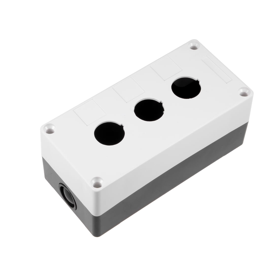 1 22mm Hole Pushbutton Switch Control Station Protector Box Black White 1 Hole