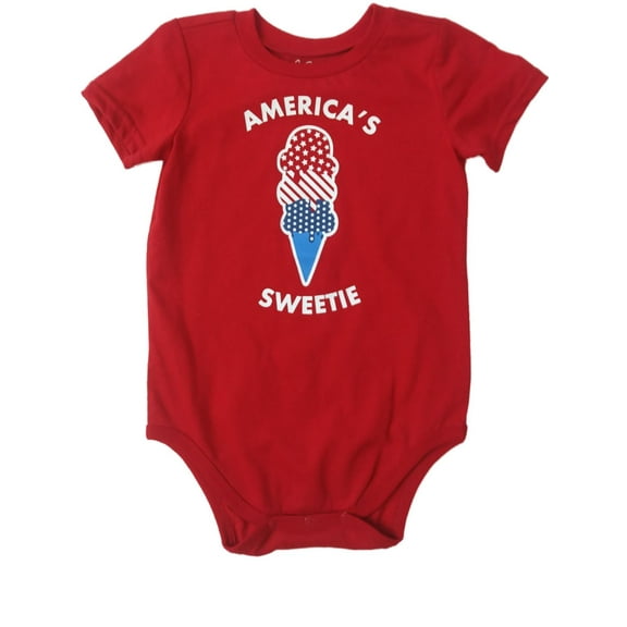 Infant Boys & Girls Americas Sweetie Single Outfit Fourth Of July Baby Bodysuit