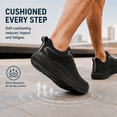 thumbnail image 6 of Mens Extra Wide Walking Shoes, Zero Drop Wide Toe Barefoot Sneakers, Flat Feet, Black, US 10, 6 of 8
