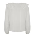 thumbnail image 2 of GEORGE G BLUSA CR ML OLANES EN PECHO BLANCO, 2 of 4