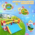 thumbnail image 4 of Bounce House for Big Kids, Large Space Rocket Bouncy Bounce with Big Slide & Obstacle Poles, Inflatable Jumping Castle Indoor/Outdoor with 550W Blower for Party, Backyard, 4 of 7