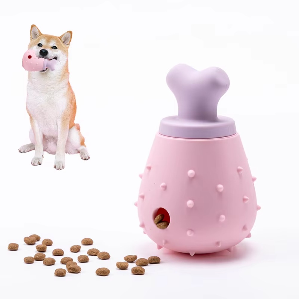 Chicken Leg Leaky Food Toys Choking Slow Food Grinding Teeth Cleaning Educational Pet Dog Cat Interactive Slow Feeder Treat Ball
