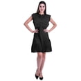 thumbnail image 5 of Moomaya Womens Ruffle Sleeve A,Line Schiffli Dress Solid Designer Party Dress, 5 of 7