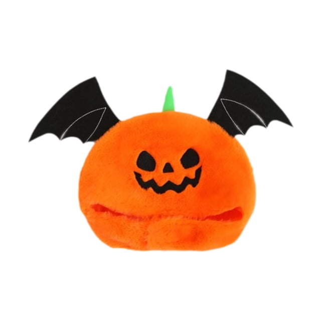 Disfraz de cosplay de dibujos animados con sombrero de calabaza de peluche para fiesta, espectáculo y carnaval.