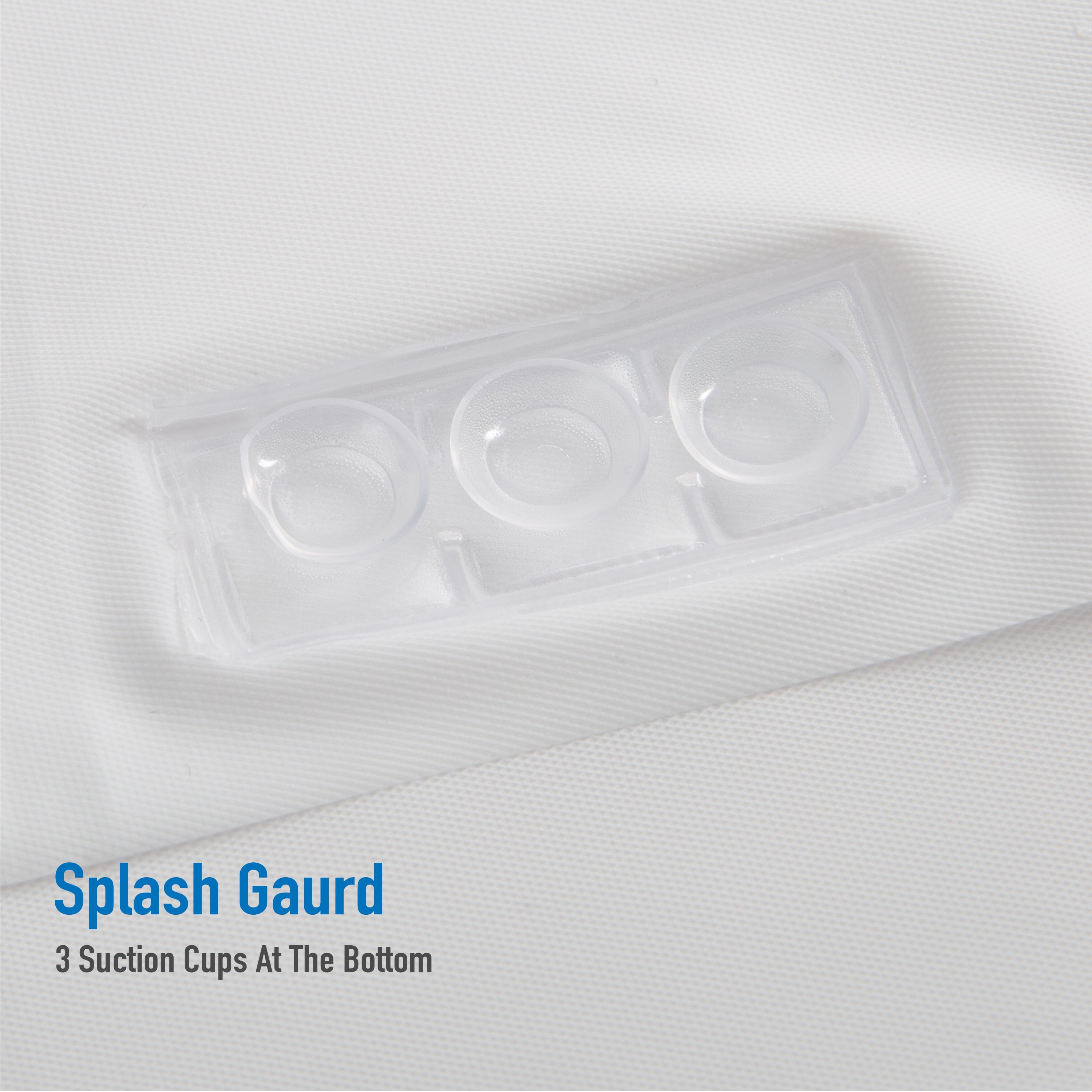 Bath Bliss 2 Pack PVC Splash Guard Bathroom Shower Liner in Solid White