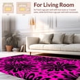 thumbnail image 2 of Flatwoven High Traffic Area Rug, Unique Fusion of Abstract Animal Spots and Ornate Floral, Non Slip, Stain Resistant, Washable Area Rugs for Living Room, Bedroom(Pink, 5X7), 2 of 8