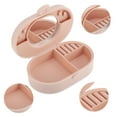 thumbnail image 3 of Unique Bargains 1 Pc Bow Design Jewelry Box Jewelry Organizer Light Pink Tan ABS TPE, 3 of 5