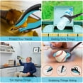thumbnail image 2 of HOMEYA Foldable Grabber Reacher Tool with Led Light & Magnetic Tip, 32inch/19inch Folding Reacher Grabber with 360° Rotating Jaw, Picker Upper Grabber for Outdoor & Indoor - Blue, 2 of 7