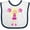 White and Navy, variant on Inktastic Cheerleaders, Cute Girl, Blonde Hair, Cheerleading Girls Baby Bib