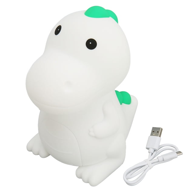 Luz nocturna de dinosaurio que cambia de Color, luz nocturna de silicona recargable para bebé con Sensor táctil para mesita de noche y dormitorio