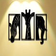 thumbnail image 4 of HELLOYOUNG Safari Animals Metal Wall Art Decor - 11.81in Elephant Giraffe Zebra Sculptures for Living Room, Patio Outdoor Metal Art, Unique Housewarming Gift, 4 of 10