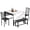 White, variant on MIERES 4-Person Folding Kitchen Dining Table and Chair Set, 4-Person Dining Set, Marble-Look Dining Table, Extendable Dining Table Ideal for Small Spaces, White
