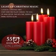 thumbnail image 2 of Red Pillar Candles - 6 Packs, 2.8x4 Inch, Unscented Pillar Candles Bulk, 56 Hours Long Burning Candles, Dripless & Smokeless Large Red Candles for Holiday Decor, Fireplace, Christmas,Advent, 2 of 17