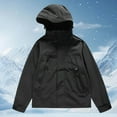thumbnail image 2 of Unisex Outdoor Hooded Jacket Windproof Loose Fit Mountaineering Top with Functional Pockets for Hiking Travel, 2 of 4