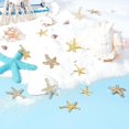 thumbnail image 5 of PH 50pcs Metal Starfish Pendants 5 Styles Sea Star Fish Charms Ocean Theme Charms Golden Sea Animal Pendans for Summer Hawaii Necklace Bracelet Earring Jewelry Making Gold, 5 of 8