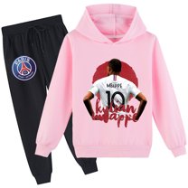 Boys Girls Mbappé Autumn Sport Pullover Sweatshirt with Jogger Pants Set Graphic Novelty Sweatshirt Hoodies Outfits