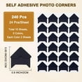 thumbnail image 2 of Photo Corner Stickers Self-Adhesive Retro Hot Stamping Paper Photo Mounting Corners, 2 of 6