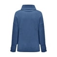 thumbnail image 5 of Lroplie T Shirts for Women Oversoze Round Neck Long Sleeve Womens Tops Fashion Bow Collar Solid Buttons Sleeve Knitted Sweater Warm Top Blouse Blue 2023 2XL, 5 of 8