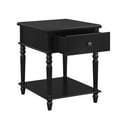thumbnail image 2 of Powell Myles Single Drawer Indoor Side Table with Shelf, Black, 2 of 13